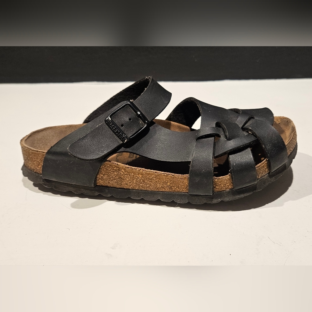 Birkenstock Pisa Sandals Black Leather Adjust Cross Strap Women’s 37 US 6–6.5 - Picture 16 of 16